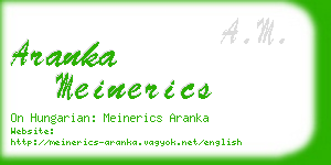 aranka meinerics business card